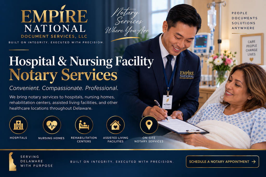 Hospital notary Delaware services